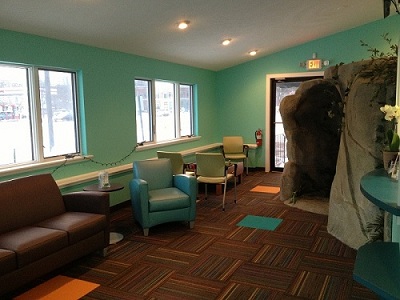 Patient waiting room with Grotto